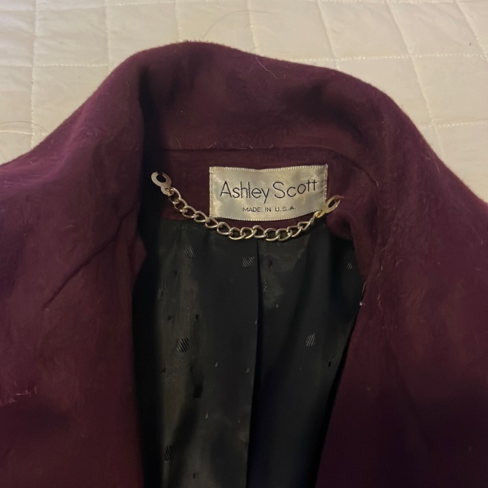 Ashley Scott Maroon Coat